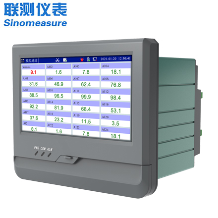 聯(lián)測(cè)_SIN-R8000A_(觸摸屏)0.5S高速采集_1-24路可選_7英寸無(wú)紙記錄儀__溫度_壓力_多種參數(shù)